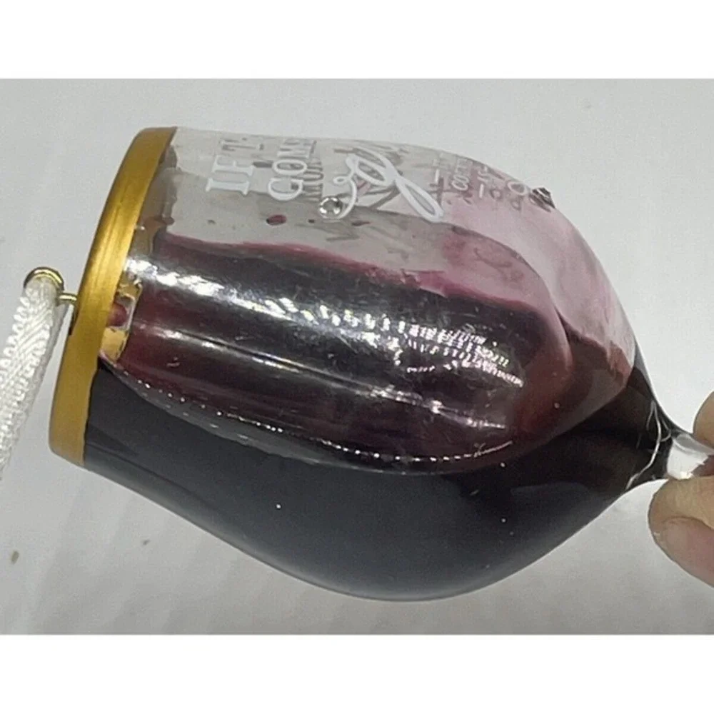 2018 Hallmark Time For Wine Christmas Ornament Liquid Red Shoe Charm‎